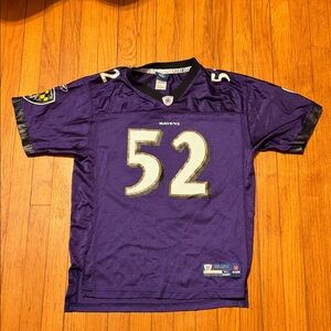 Reebok Purple Football Jersey with Number 52
